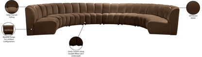 Calvin Brown Velvet 8pc. Modular Sectional