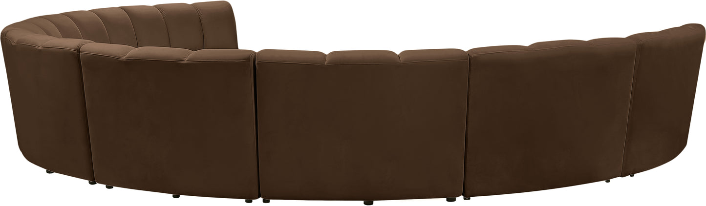 calvin brown velvet 8pc. modular sectional