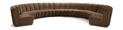 Calvin Brown Velvet 9pc. Modular Sectional