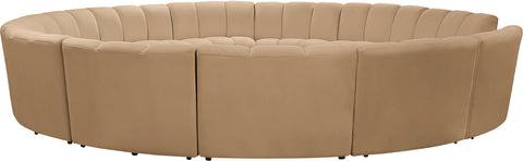 Calvin Camel Velvet 12pc. Modular Sectional