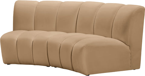 Calvin Camel Velvet 2pc. Modular Sectional