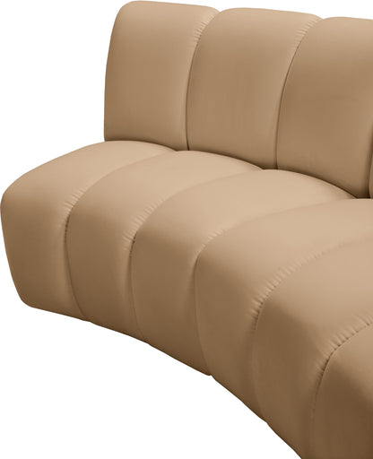 Calvin Camel Velvet 3pc. Modular Sectional