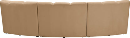 Calvin Camel Velvet 3pc. Modular Sectional