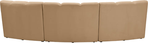 Calvin Camel Velvet 3pc. Modular Sectional