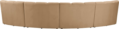 Calvin Camel Velvet 4pc. Modular Sectional