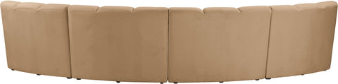 Calvin Camel Velvet 4pc. Modular Sectional