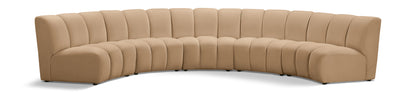 Calvin Camel Velvet 5pc. Modular Sectional