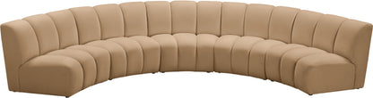 Calvin Camel Velvet 5pc. Modular Sectional