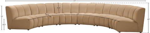 Calvin Camel Velvet 6pc. Modular Sectional