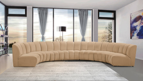 Calvin Camel Velvet 7pc. Modular Sectional