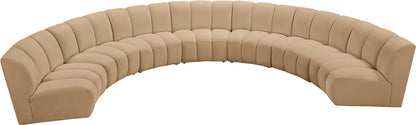 Calvin Camel Velvet 7pc. Modular Sectional