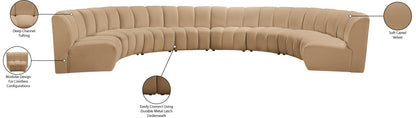 Calvin Camel Velvet 8pc. Modular Sectional