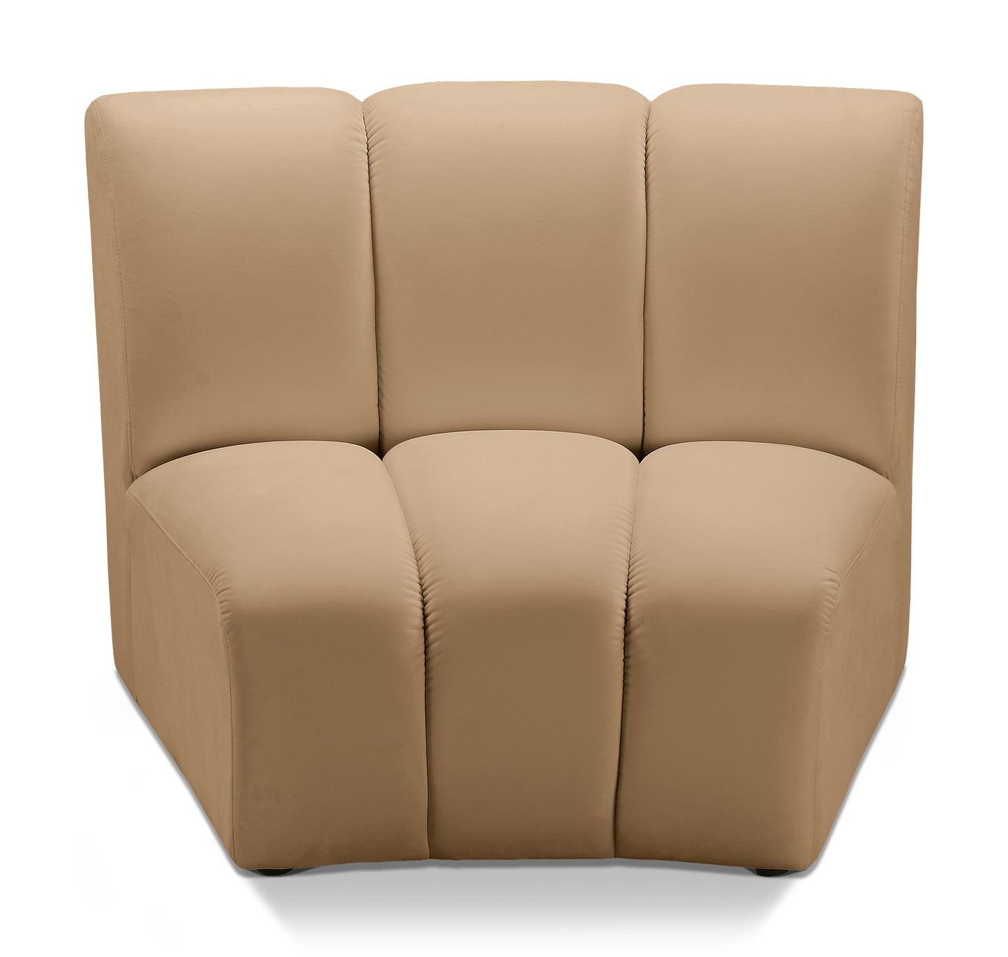 calvin camel velvet modular chair