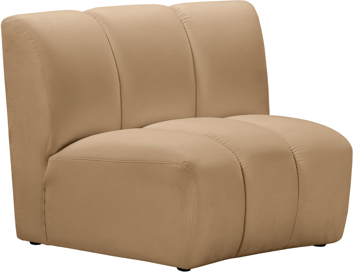 calvin camel velvet modular chair