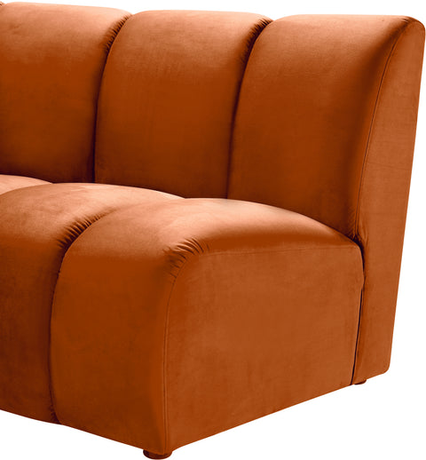 Calais Cognac Velvet 12pc. Modular Sectional PC