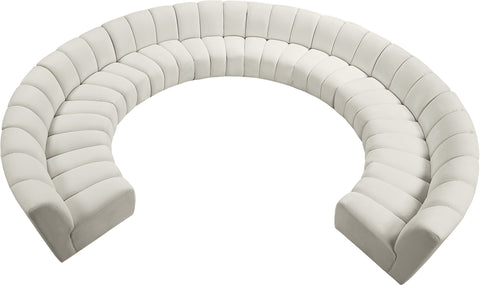Calais Cream Velvet 10pc. Modular Sectional PC