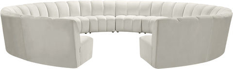 Calais Cream Velvet 12pc. Modular Sectional PC