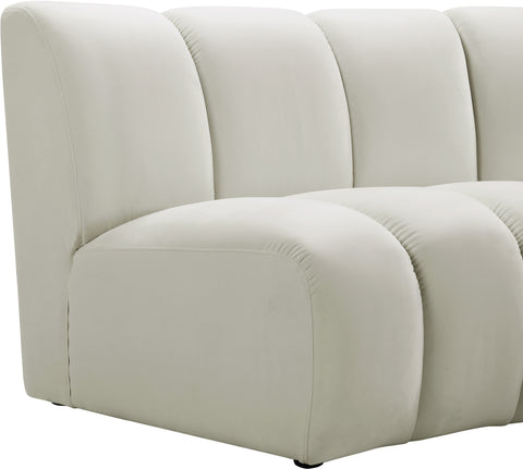 Calais Cream Velvet 6pc. Modular Sectional PC
