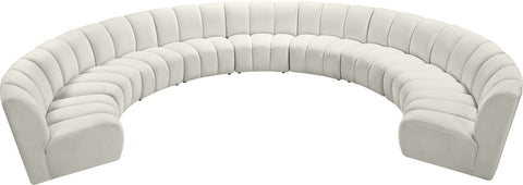 Calais Cream Velvet 9pc. Modular Sectional PC