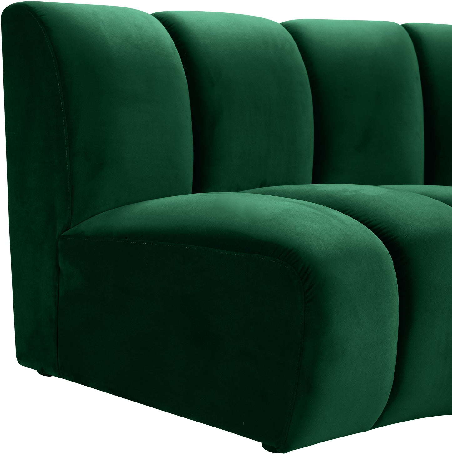 calais green velvet 2pc. modular sectional pc