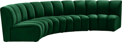 Calais Green Velvet 4pc. Modular Sectional PC