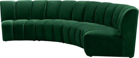 Calais Green Velvet 4pc. Modular Sectional PC