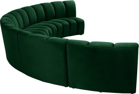 Calais Green Velvet 5pc. Modular Sectional PC