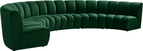 Calais Green Velvet 6pc. Modular Sectional PC