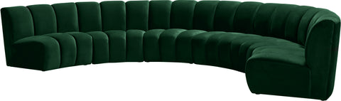 Calais Green Velvet 6pc. Modular Sectional PC