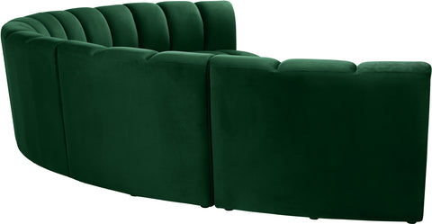 Calais Green Velvet 6pc. Modular Sectional PC