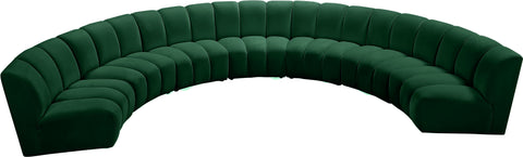Calais Green Velvet 7pc. Modular Sectional PC