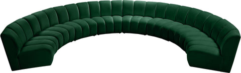 Calais Green Velvet 8pc. Modular Sectional PC