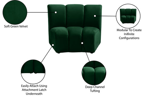 Calais Green Velvet Modular Chair C