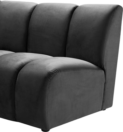 Calais Grey Velvet 2pc. Modular Sectional PC