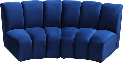 Calais Navy Velvet 2pc. Modular Sectional PC