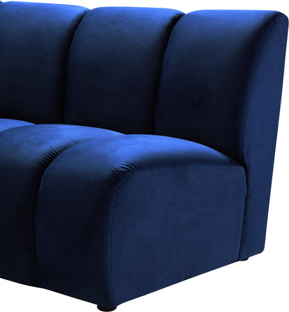 Calais Navy Velvet 2pc. Modular Sectional PC