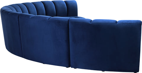 Calais Navy Velvet 6pc. Modular Sectional PC