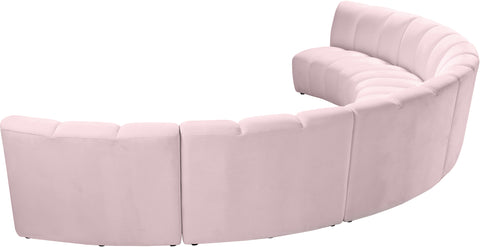 Calais Pink Velvet 6pc. Modular Sectional PC