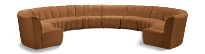 Calvin Saddle Velvet 10pc. Modular Sectional