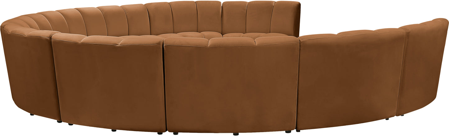 calvin saddle velvet 10pc. modular sectional