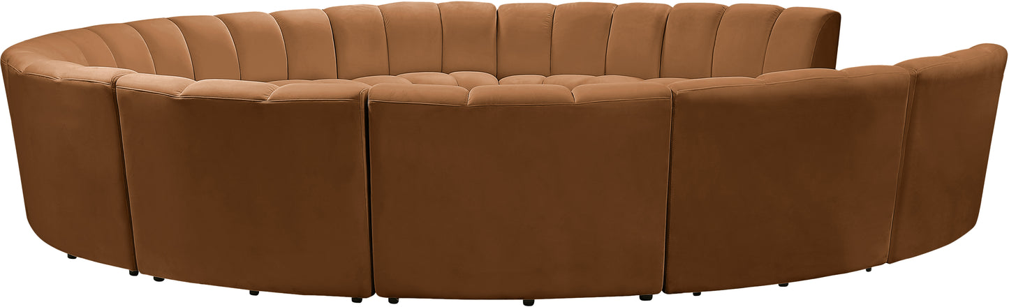 calvin saddle velvet 11pc. modular sectional