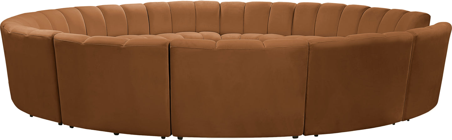 calvin saddle velvet 12pc. modular sectional