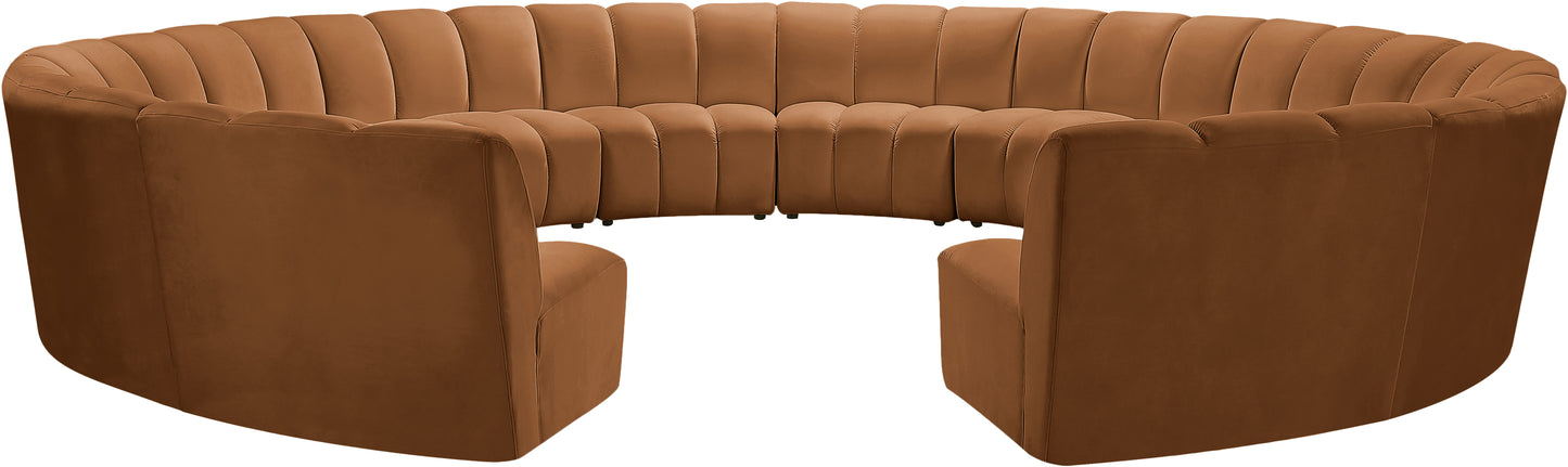 calvin saddle velvet 12pc. modular sectional