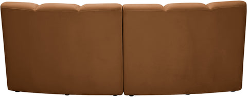 Calvin Saddle Velvet 2pc. Modular Sectional