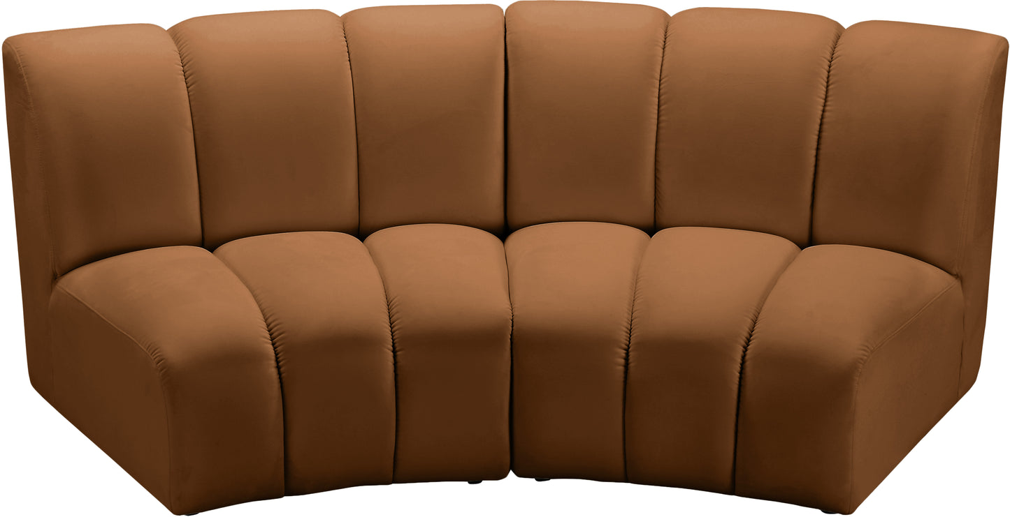 calvin saddle velvet 2pc. modular sectional