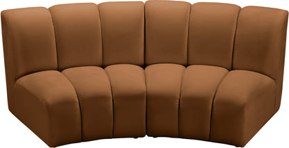 Calvin Saddle Velvet 2pc. Modular Sectional