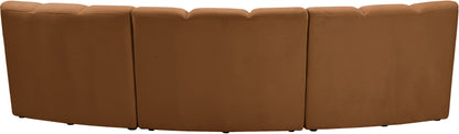 Calvin Saddle Velvet 3pc. Modular Sectional