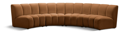 Calvin Saddle Velvet 4pc. Modular Sectional