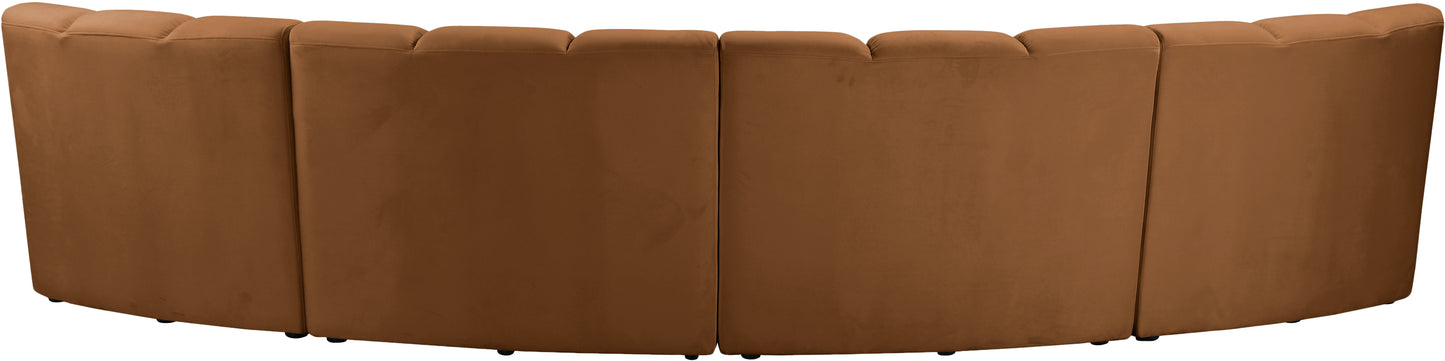 calvin saddle velvet 4pc. modular sectional