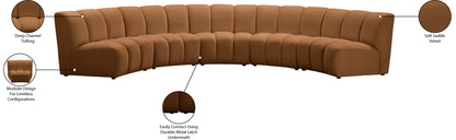 Calvin Saddle Velvet 5pc. Modular Sectional